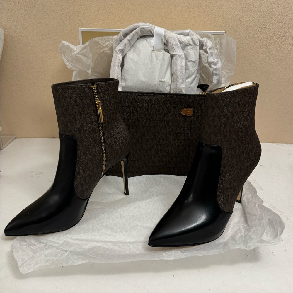 Michael Kors Ankle Boots and Michael Kors Hamilton Legacy Satchel Bag